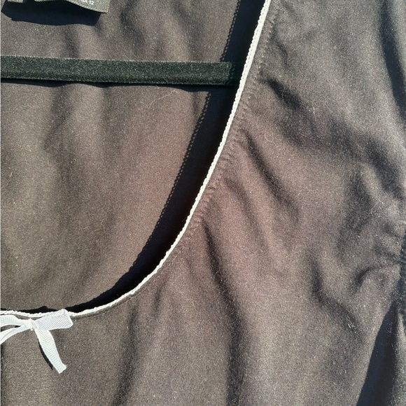 Kaiia the label Black Contrast Trim Bow Detail Y2K Crop Top - Picture 2 of 4